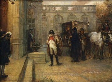  historical Oil Painting - Napoleon After Waterloo Robert Alexander Hillingford historical battle scenes